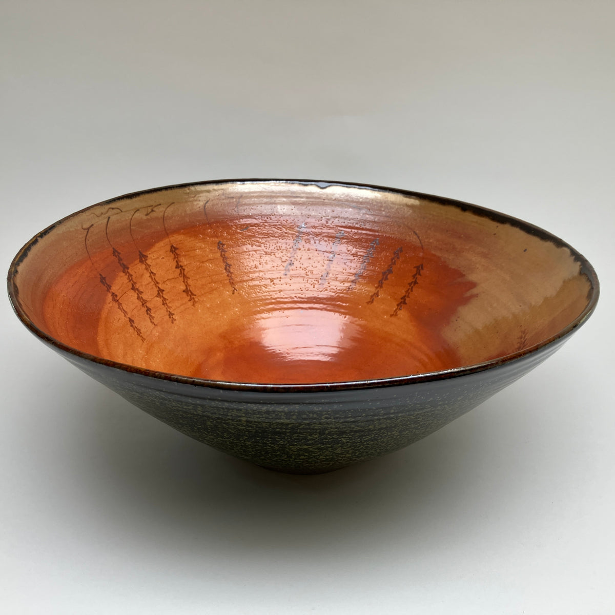 Large Serving Bowl With Wisteria & Wheat