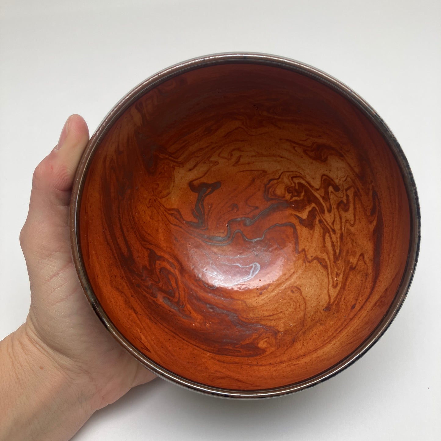 Bowl With Slip Marbling