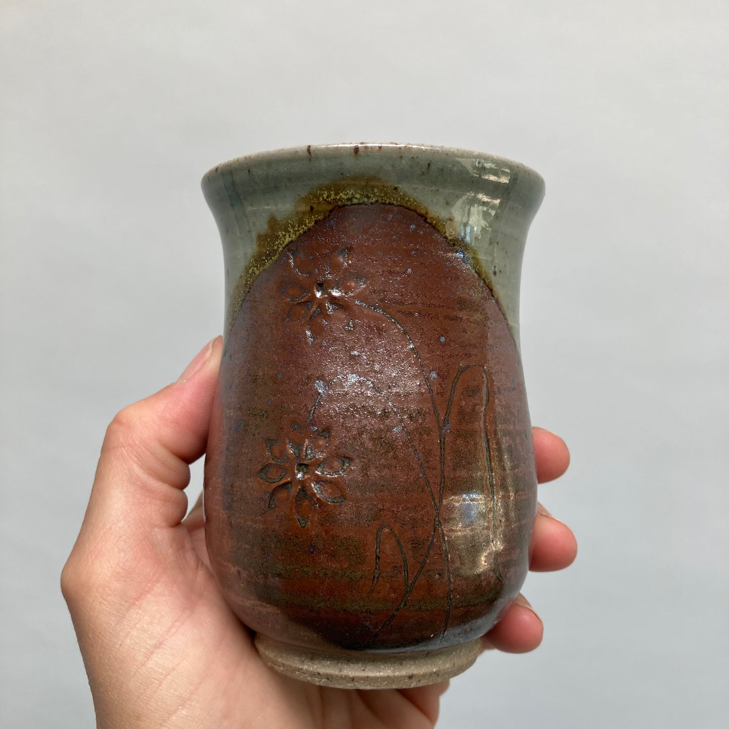 Small Curvy Mug With Flowers