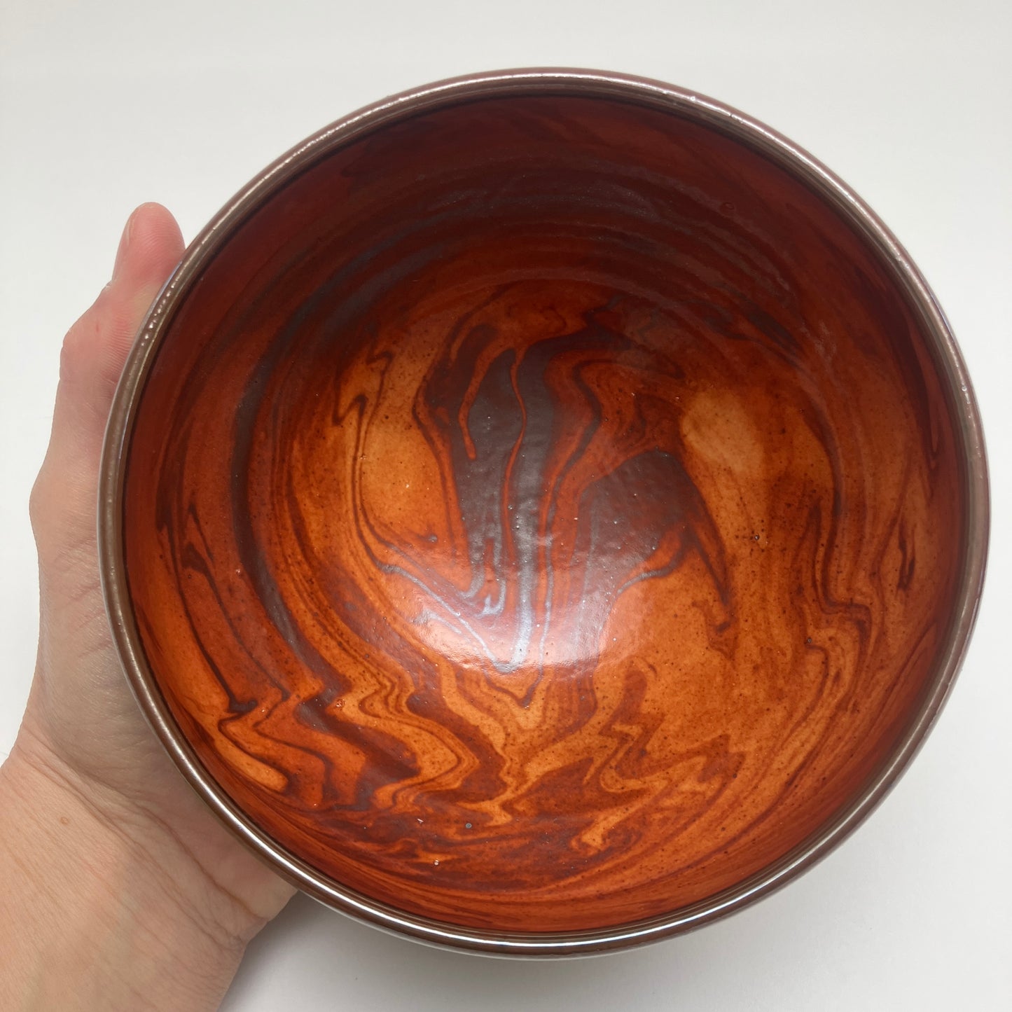 Bowl With Slip Marbling