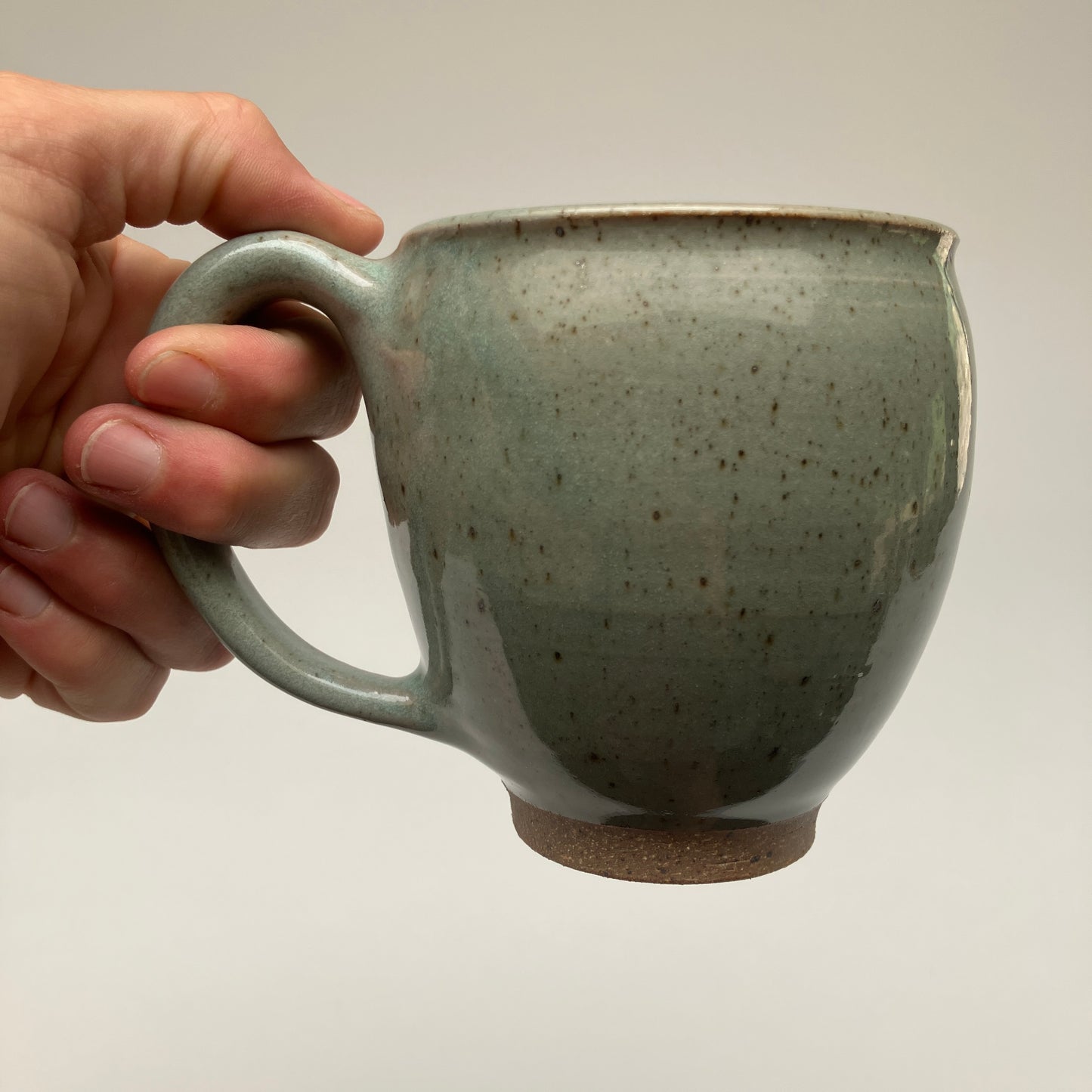 Round Celadon Colored Mug