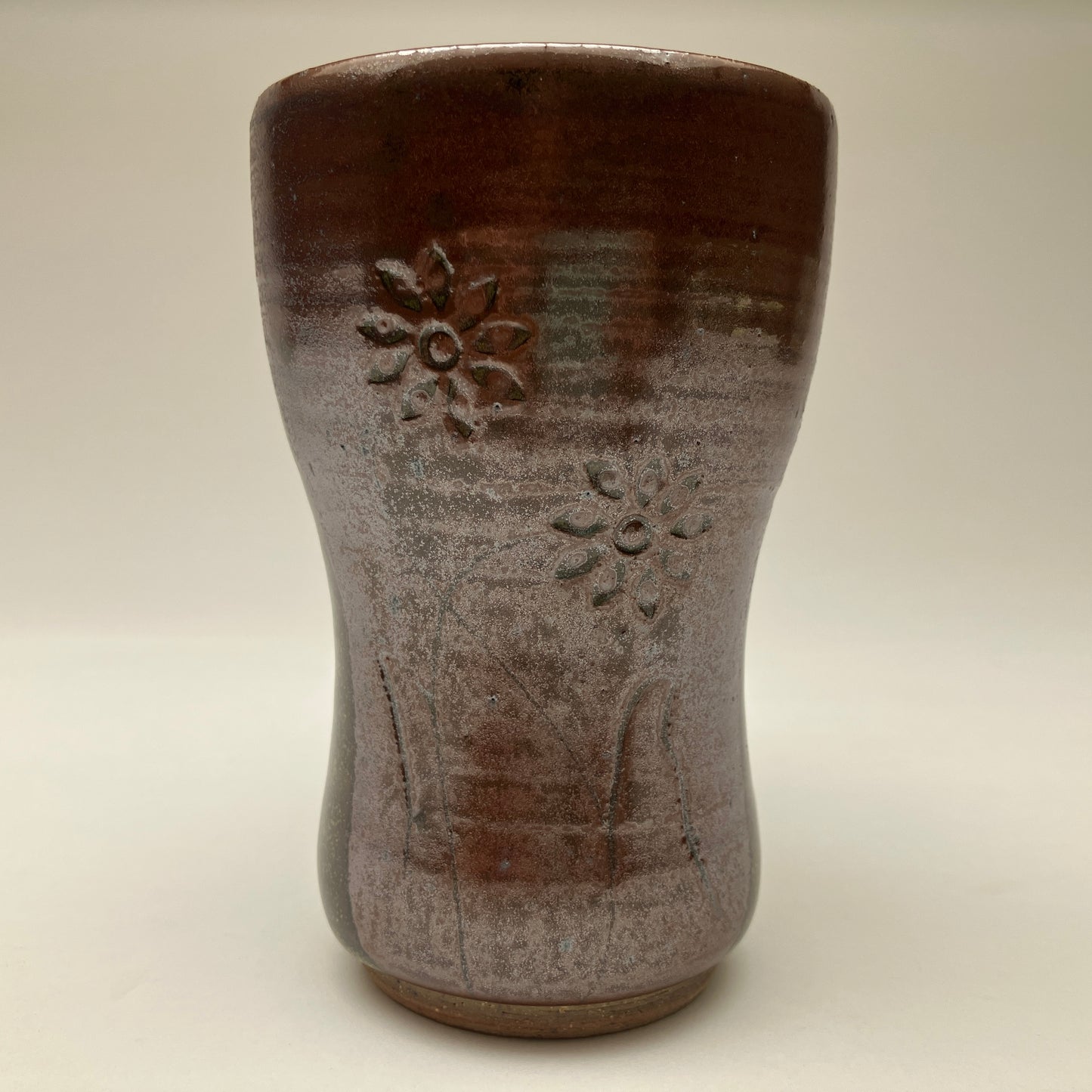 Tapered Mug with Flowers
