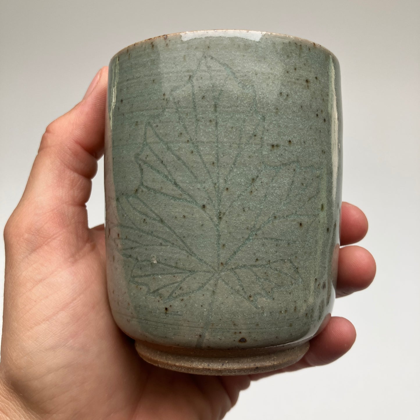 Teacup with Native Sycamore Leaf