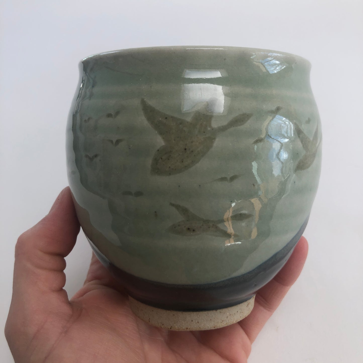 Round Mug with Winter Geese
