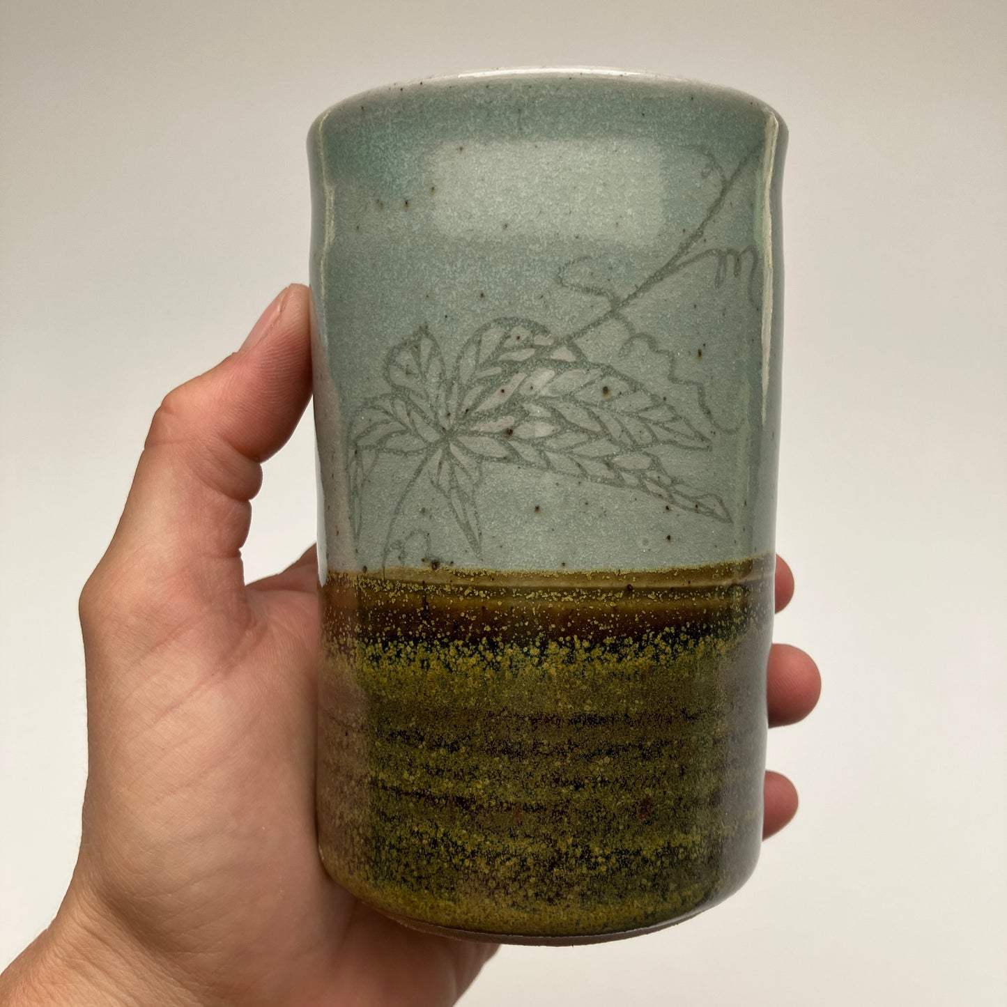 Tumbler With Virginia Creeper Vine