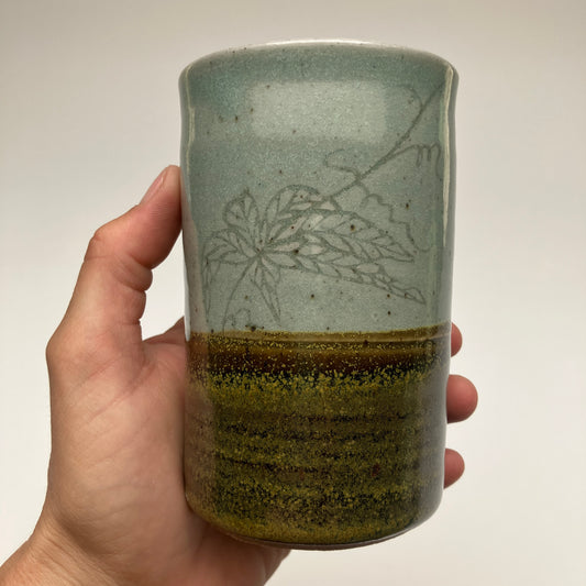 Tumbler With Virginia Creeper Vine