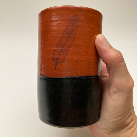 Tumbler with Feather