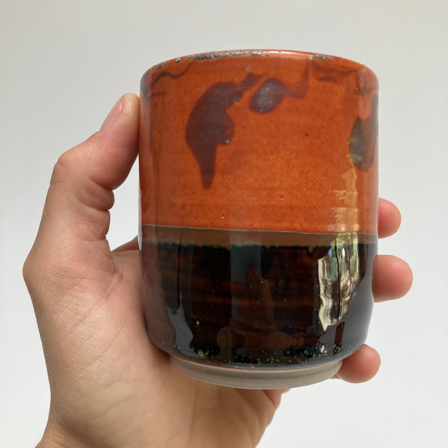 Teacup with Marbled Slip