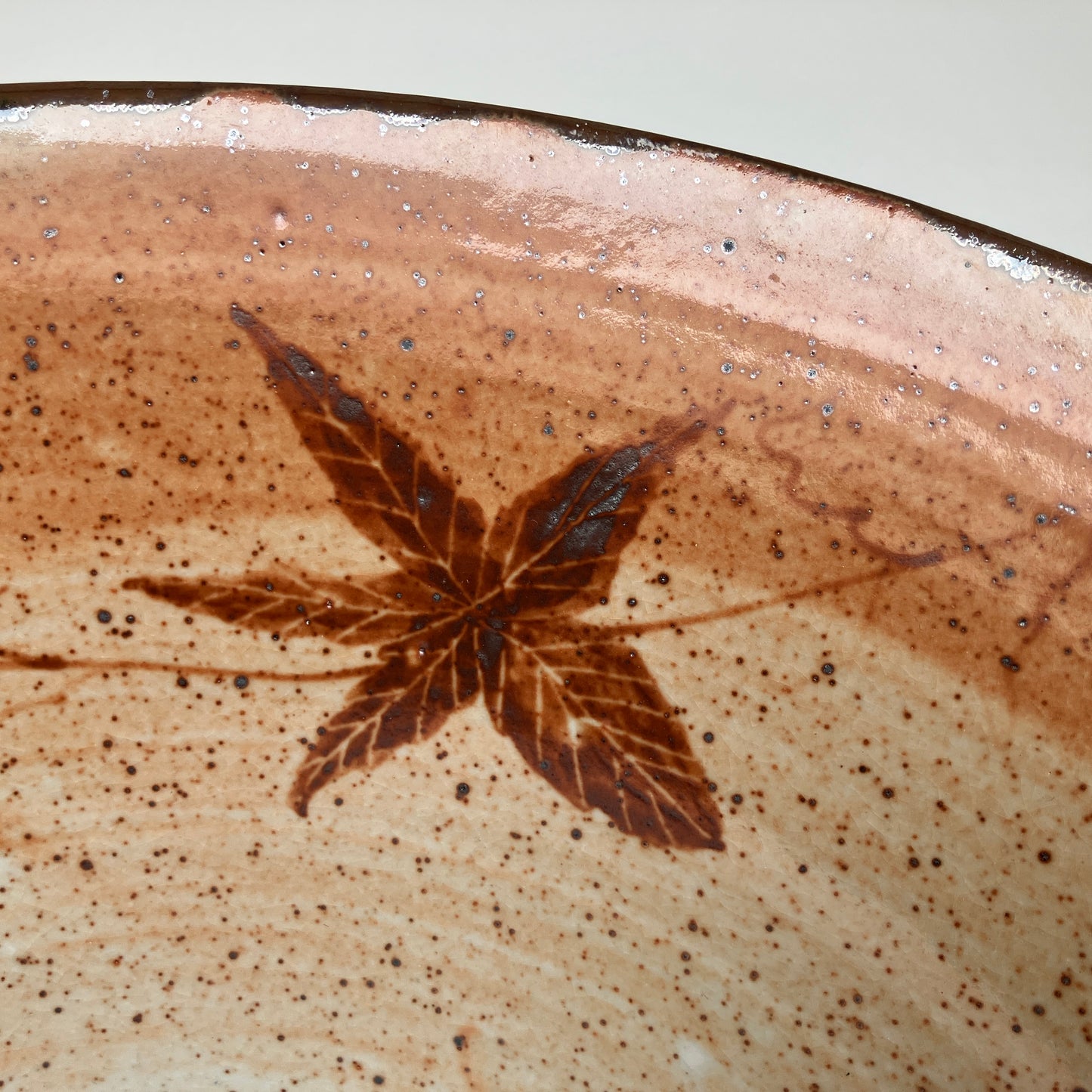 Large Serving Bowl with Grasses