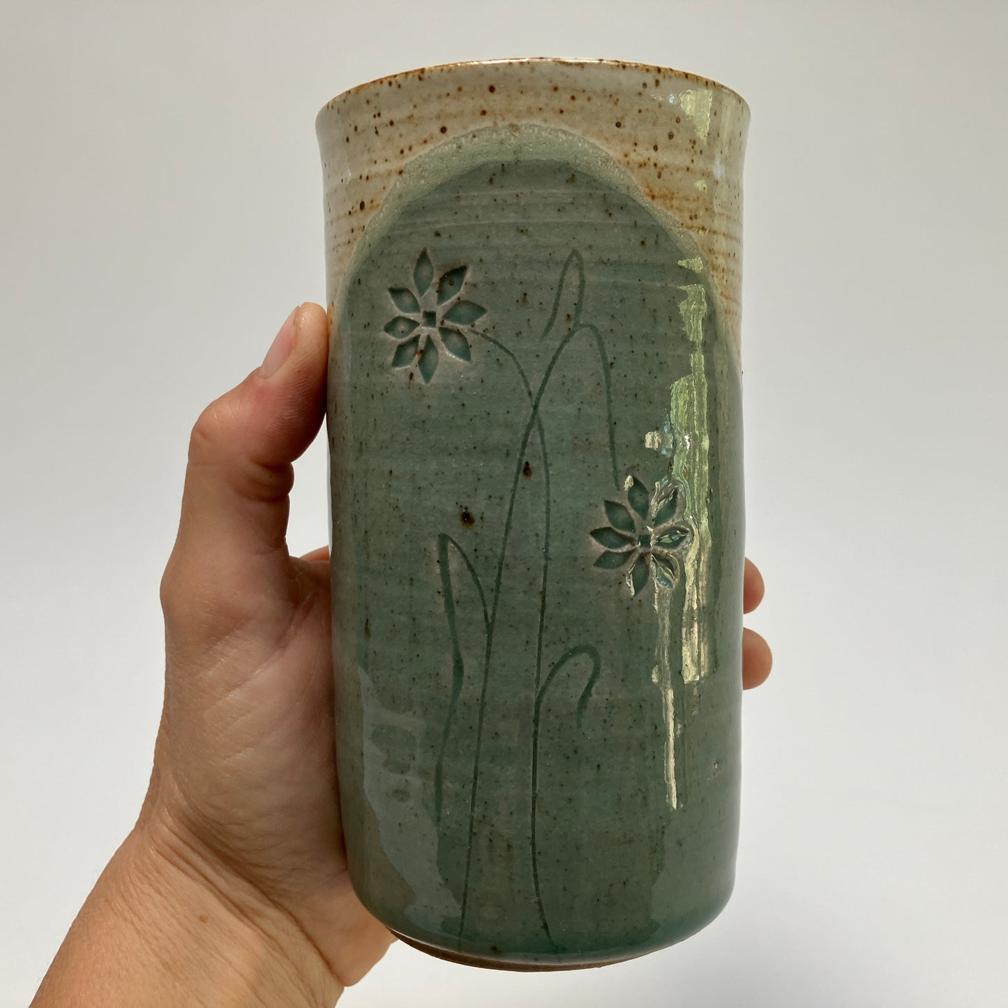 Tall Mug With Flowers