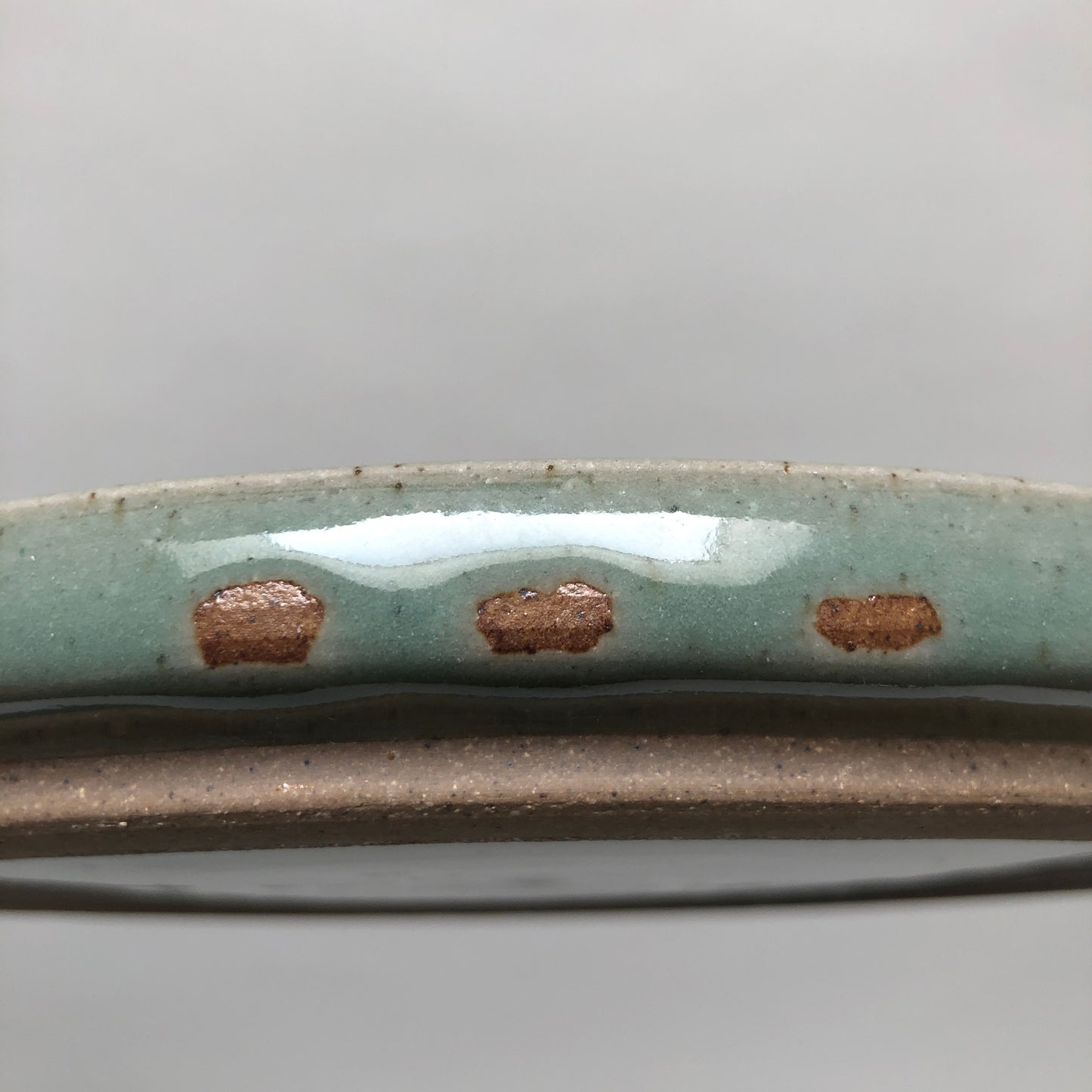 Straight Sided Celadon Colored Plate