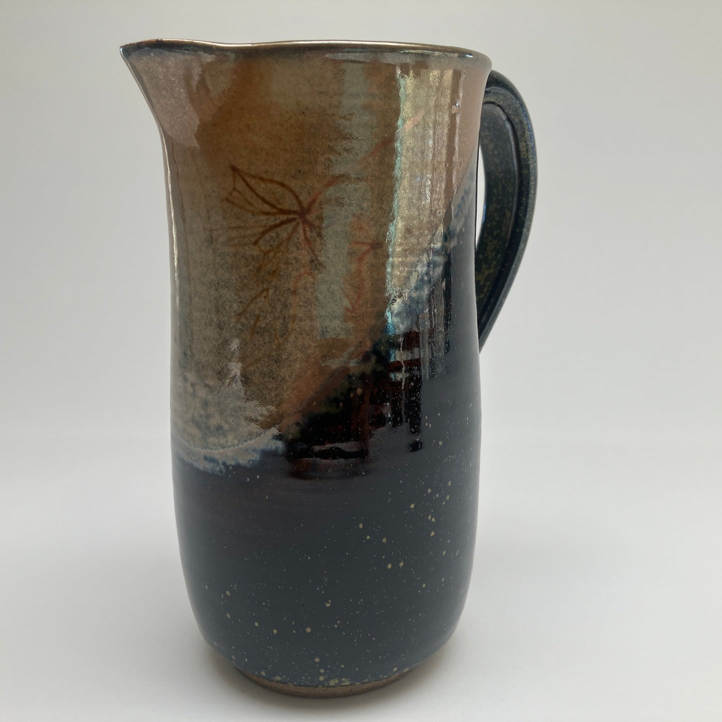 Two Toned Pitcher with Leaves