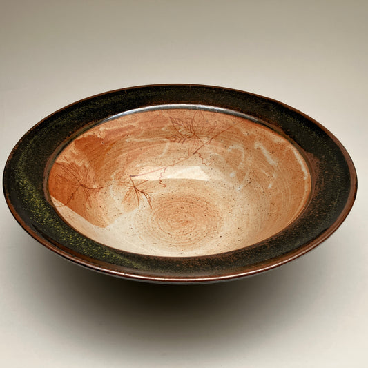 Large Serving Bowl with Vine Detail