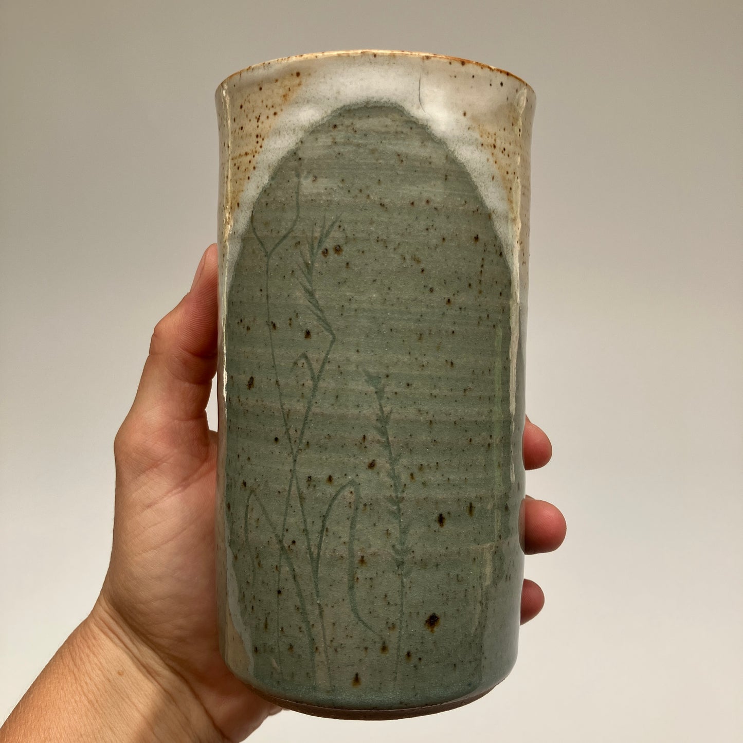 Tall Mug with Grasses