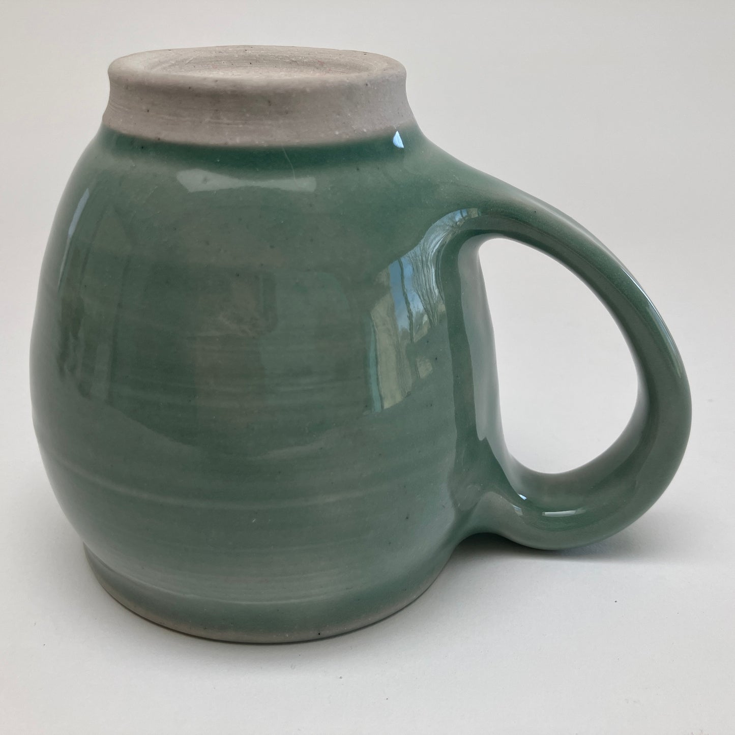 Round Celadon Colored Mug