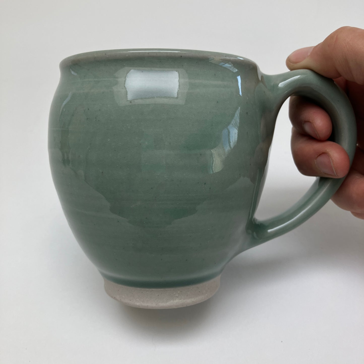 Round Celadon Colored Mug