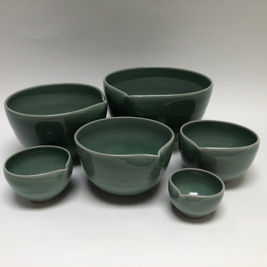 Six Piece Nesting Set of Bowls (Celadon)